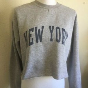 Brandy Melville Cropped New York Sweatshirt